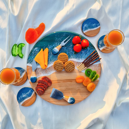 Handmade Round Resin Board